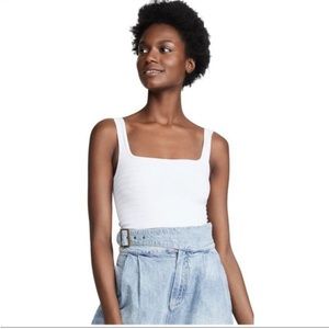 NWT Free People Square One Seamless Cami White